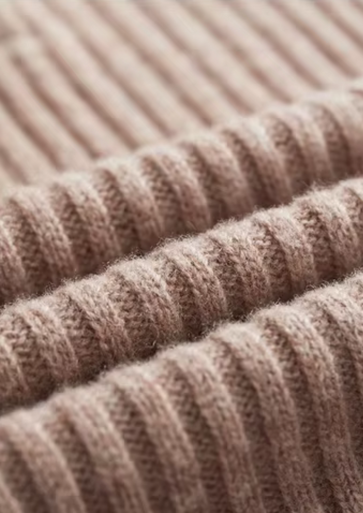 Pure Extra-Fine Merino Wool Ribbed Henley Sweater