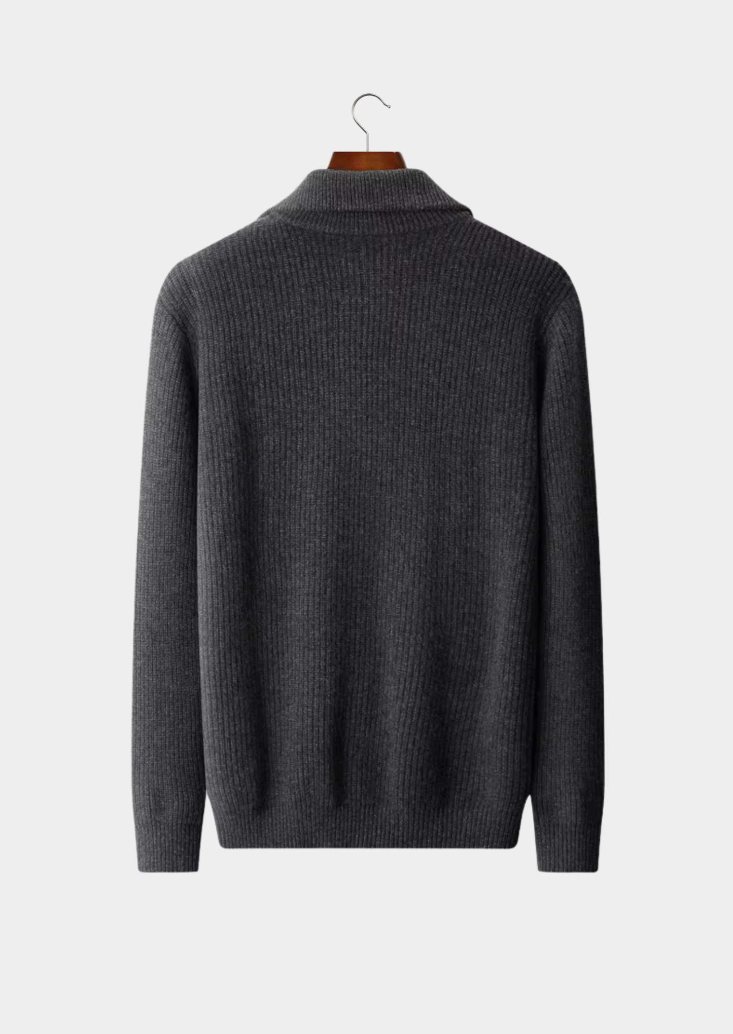 Pure Extra-Fine Merino Wool Funnel Neck Dual Zip Cardigan