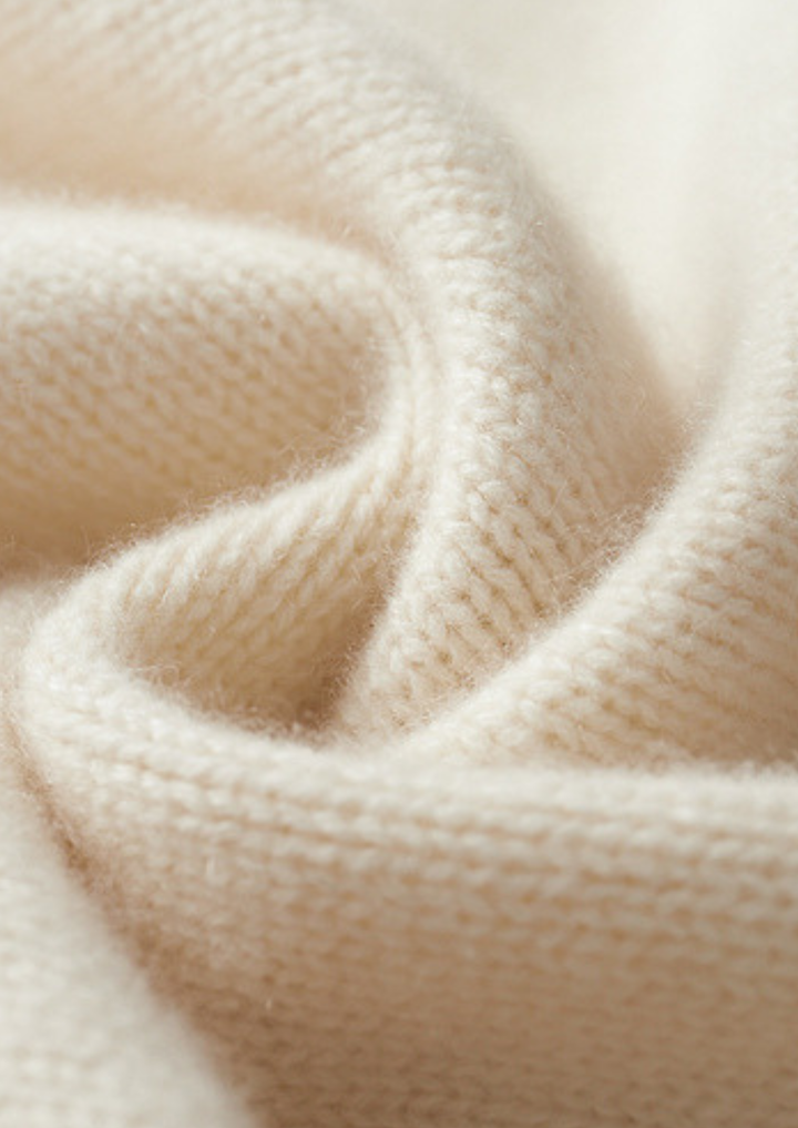 Pure Cashmere Ivory Essential Rollneck