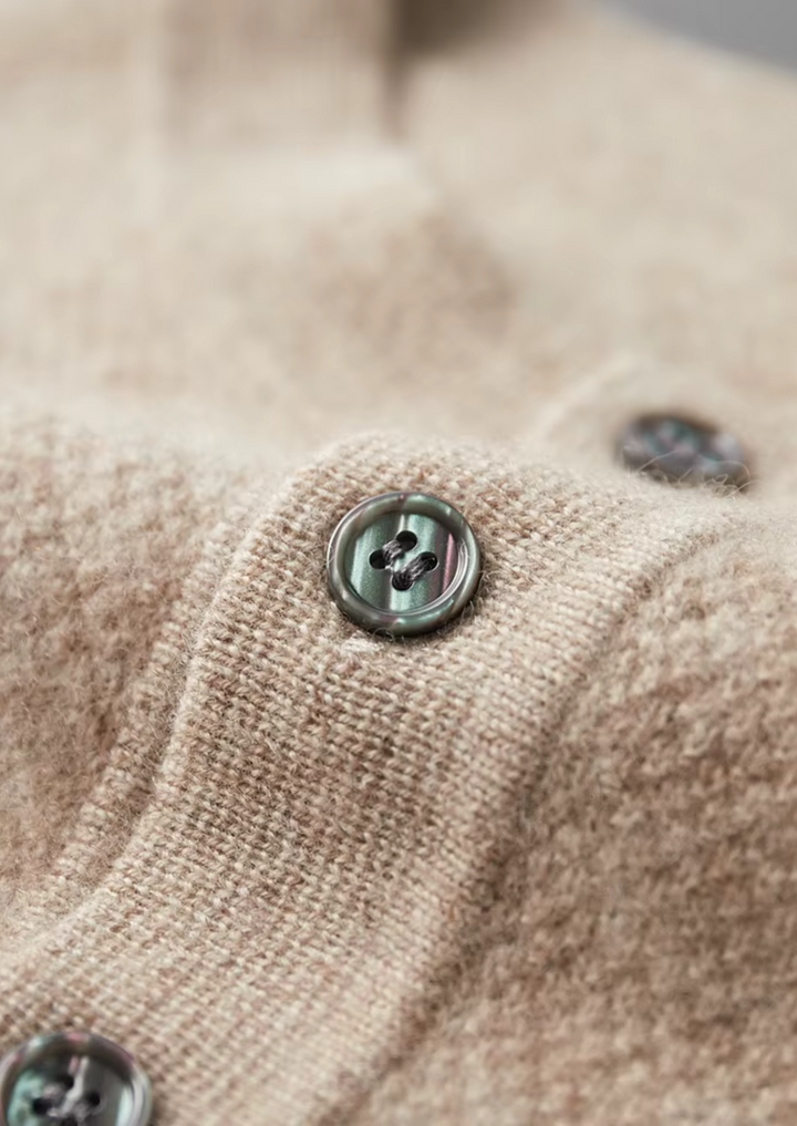 Premium Cashmere Classic Henley Sweater