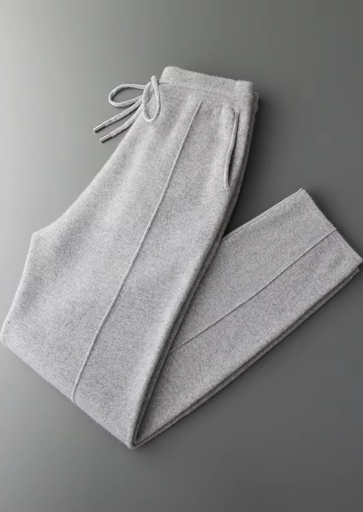 Pure Extra-Fine Merino Wool Light Gray Falconi Set