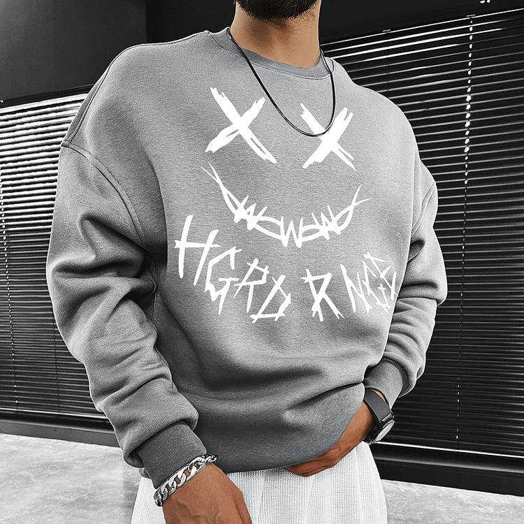 Printed Casual Oversized Sweatshirt - DUVAL