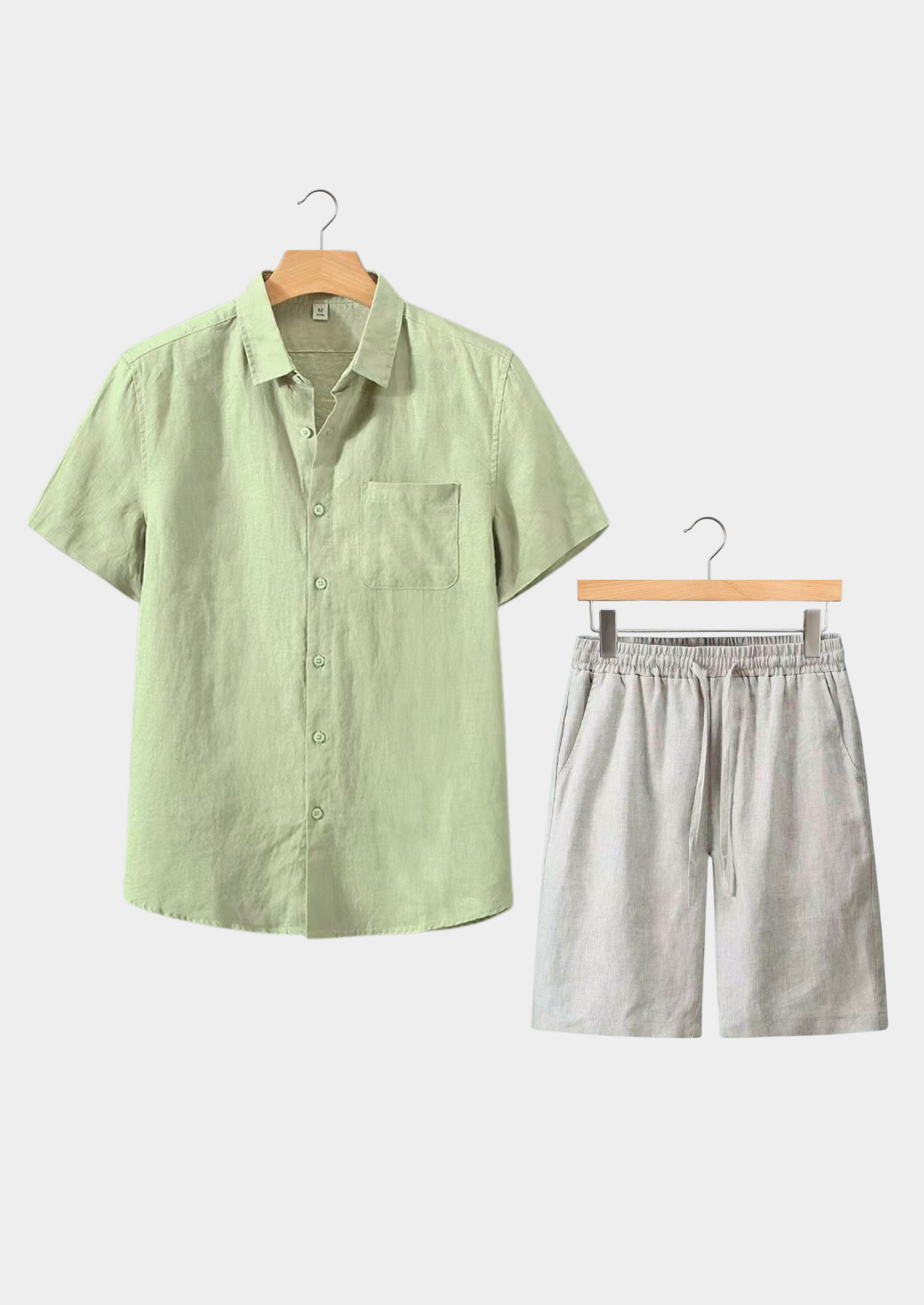 Dolcevita Shortsleeve Summer Set - Mint Green/beige