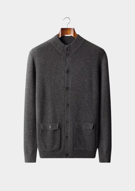 Pure Extra-Fine Merino Wool Button Cardigan