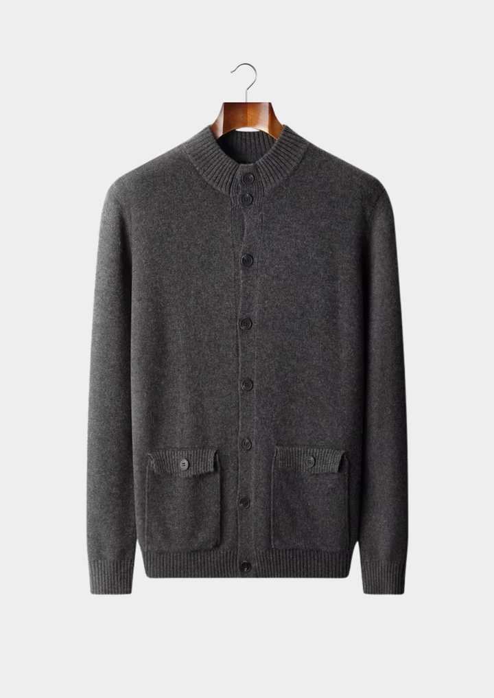 Pure Extra-Fine Merino Wool Button Cardigan
