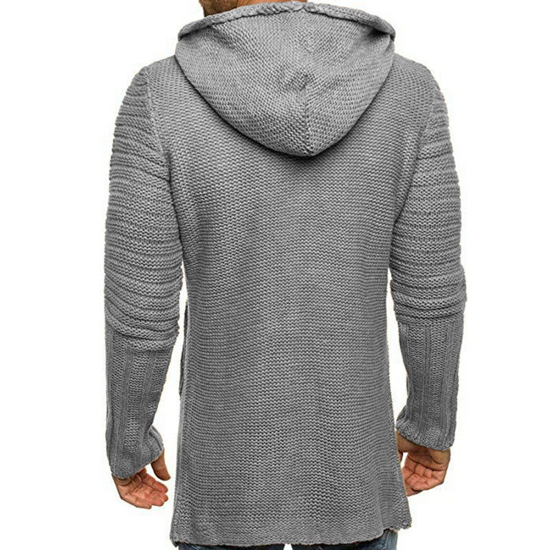 men's-hooded-long-sleeve-mid-length-knit-cardigan