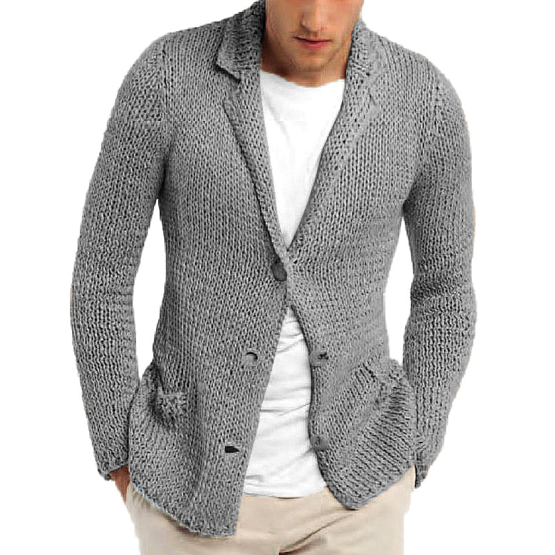 men's-retro-casual-solid-color-lapel-pocket-cardigan