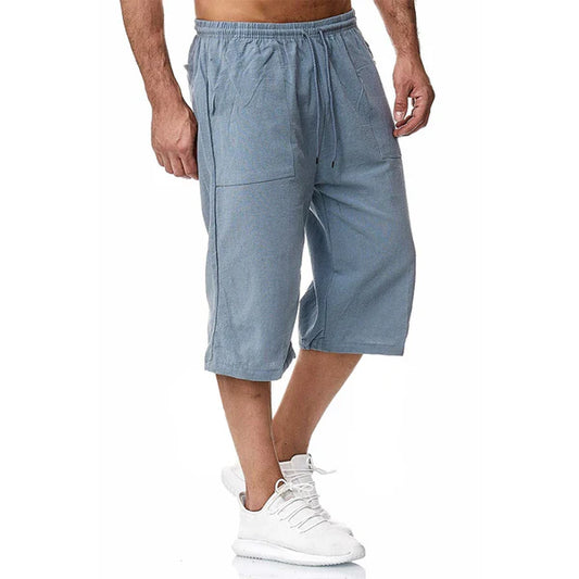 Cotton Linen Casual Sports Shorts