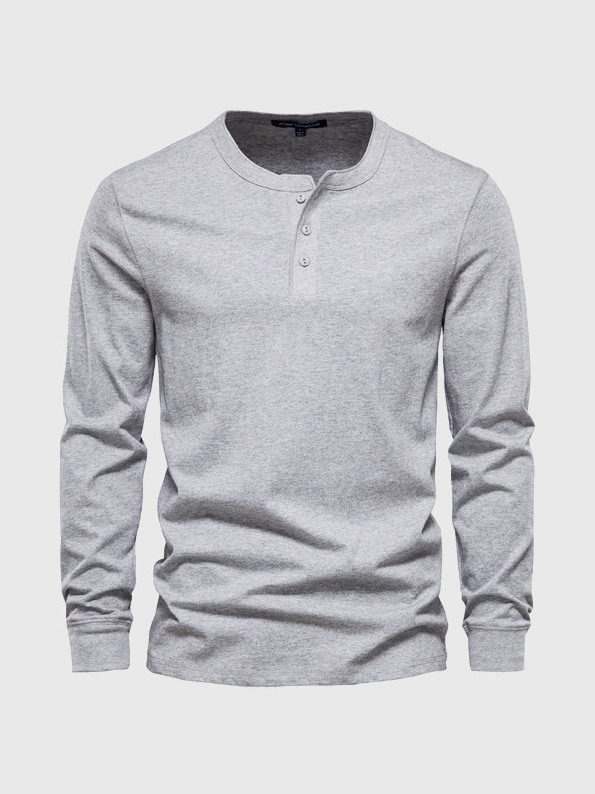 Classic Cotton long Sleeve Henley Shirt