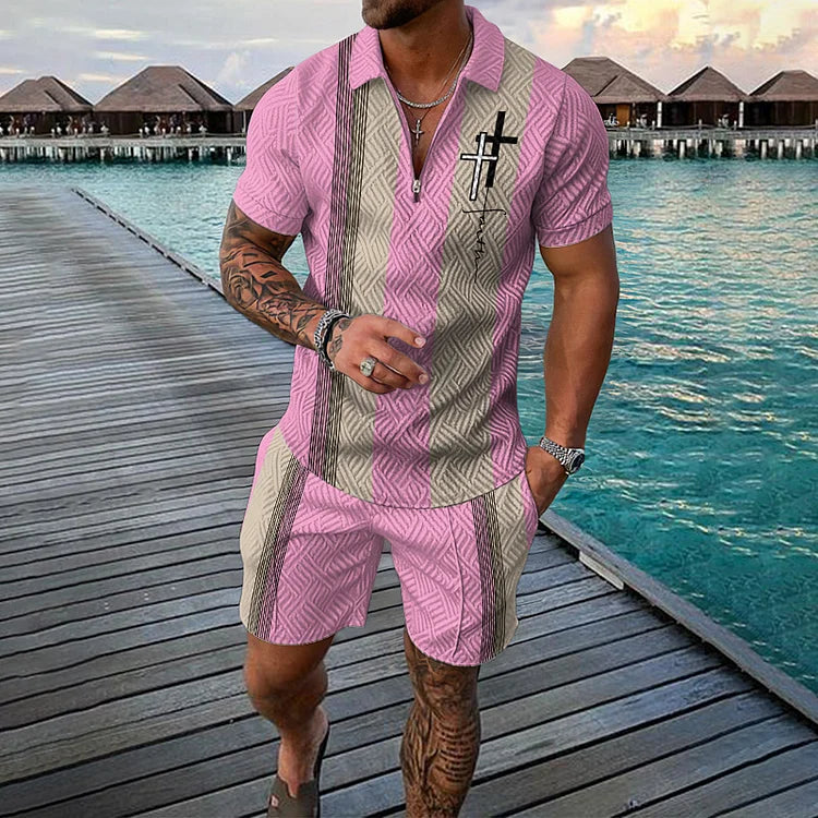 Cross Faith Polo Shirt And Shorts Co-Ord - DUVAL