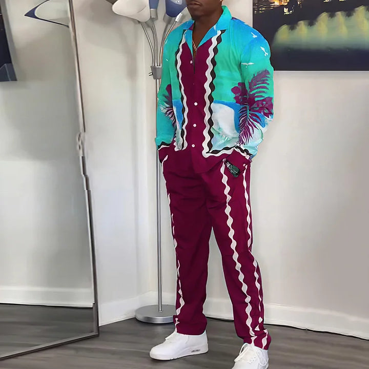 Rain Forest Vacation Long Sleeve And Trouser Co-Ord Set - DUVAL