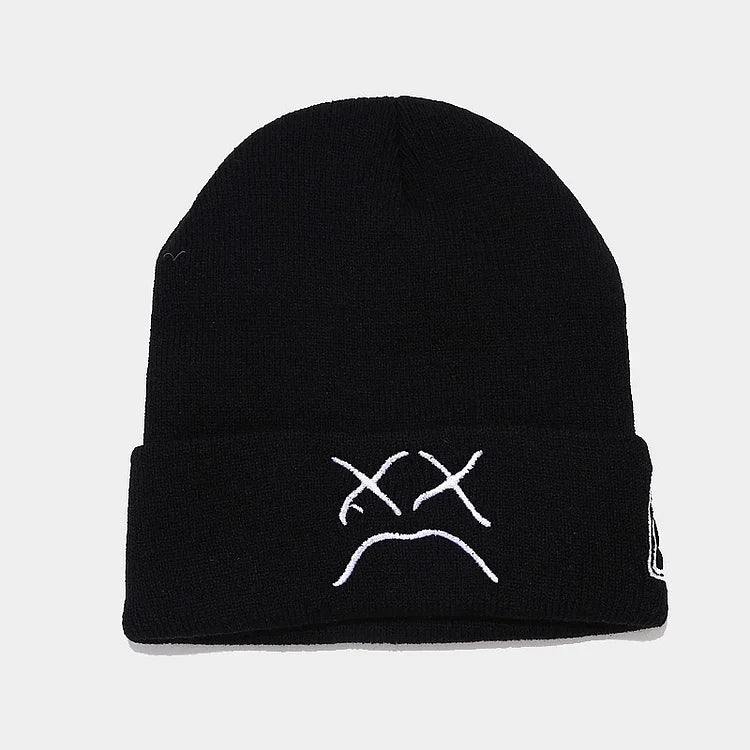 Sad Hat SAD BOY FACE HIP HOP KNITTED BEANIES HAT FOR WINTER – DUVAL