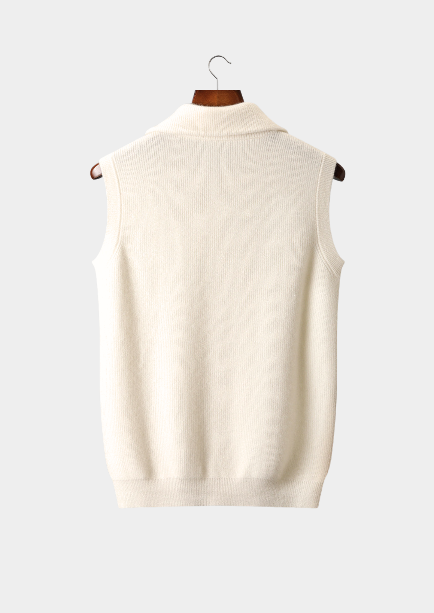 Pure Cashmere Ivory Body Warmer Vest