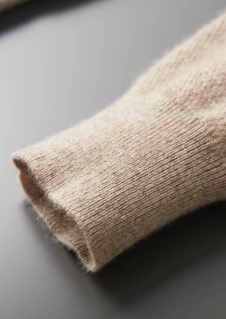 Premium Cashmere Classic Henley Sweater