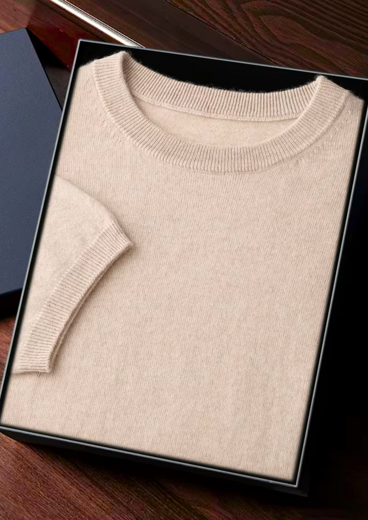 Premium Cashmere Classic Crewneck T-Shirt
