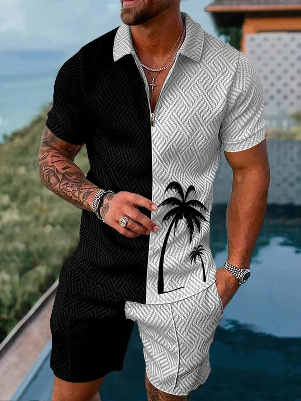 Duo Palms Polo Shirt And Shorts Co-Ord - DUVAL