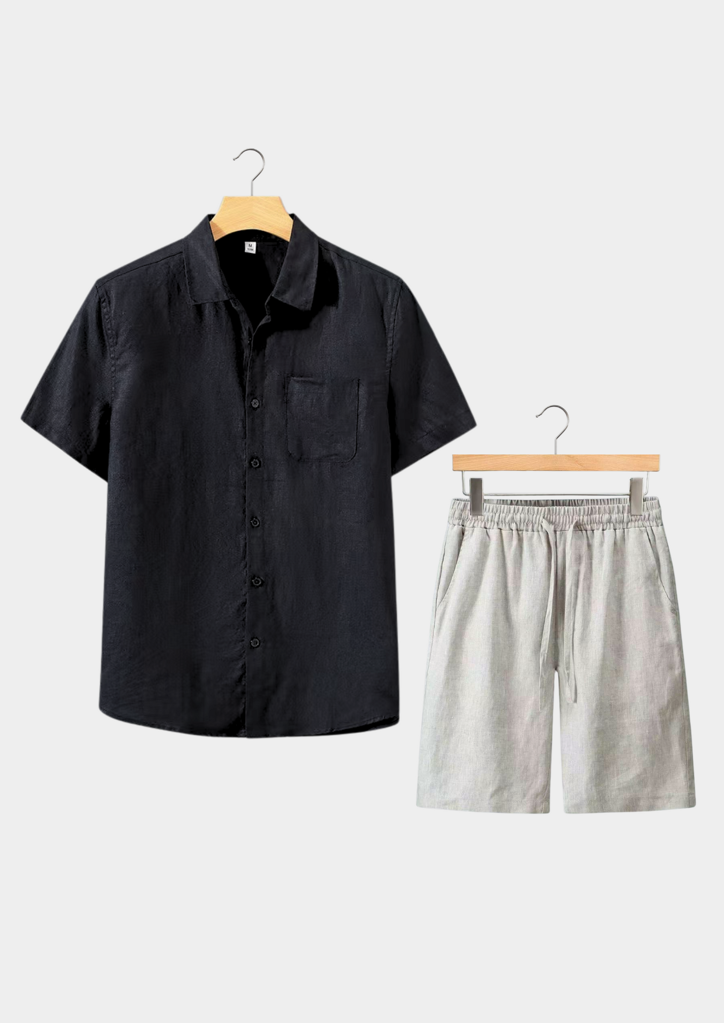 Dolcevita Shortsleeve Summer Set - Black/beige