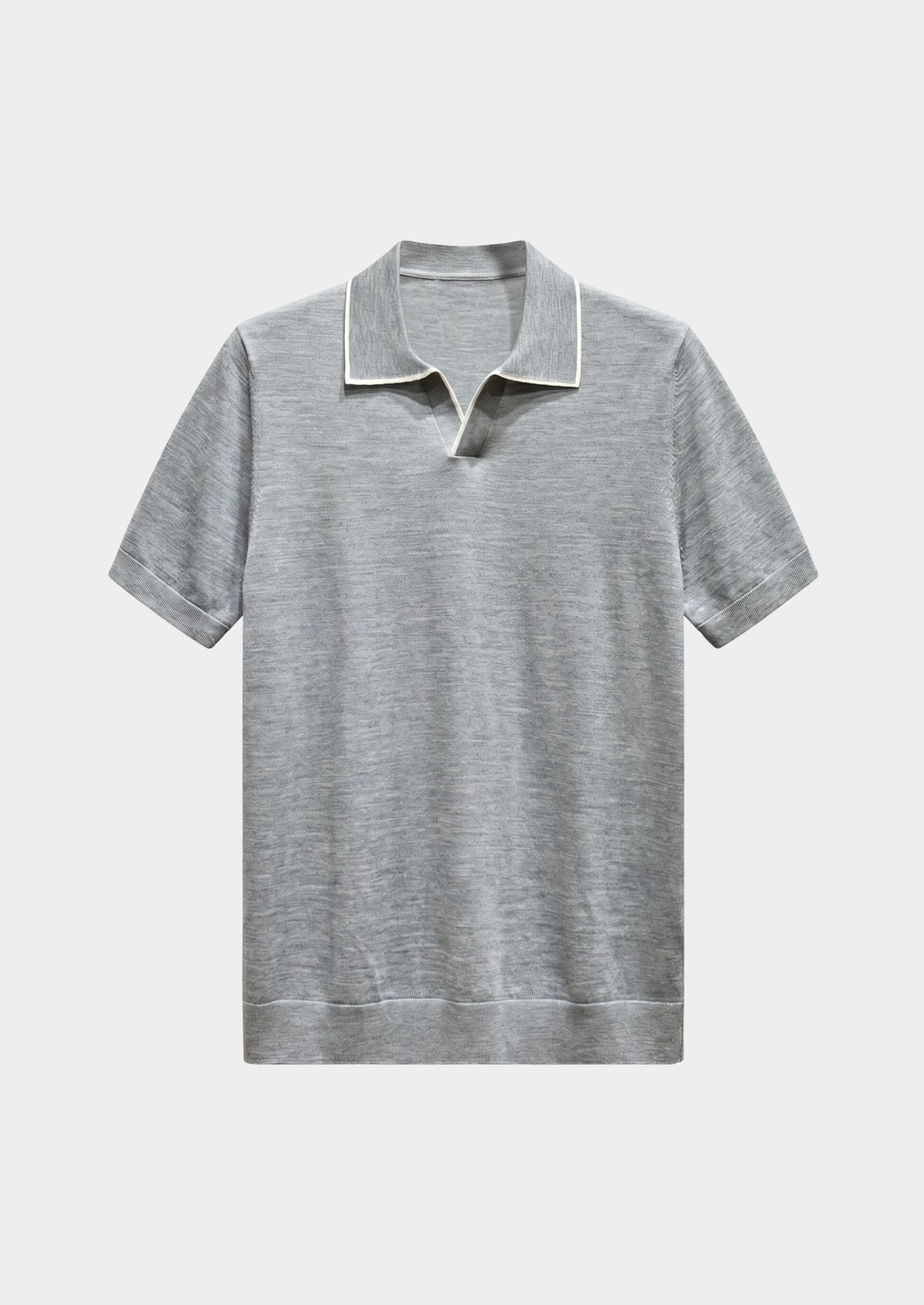 Ellis Light Gray Lightweight Polo Shirt