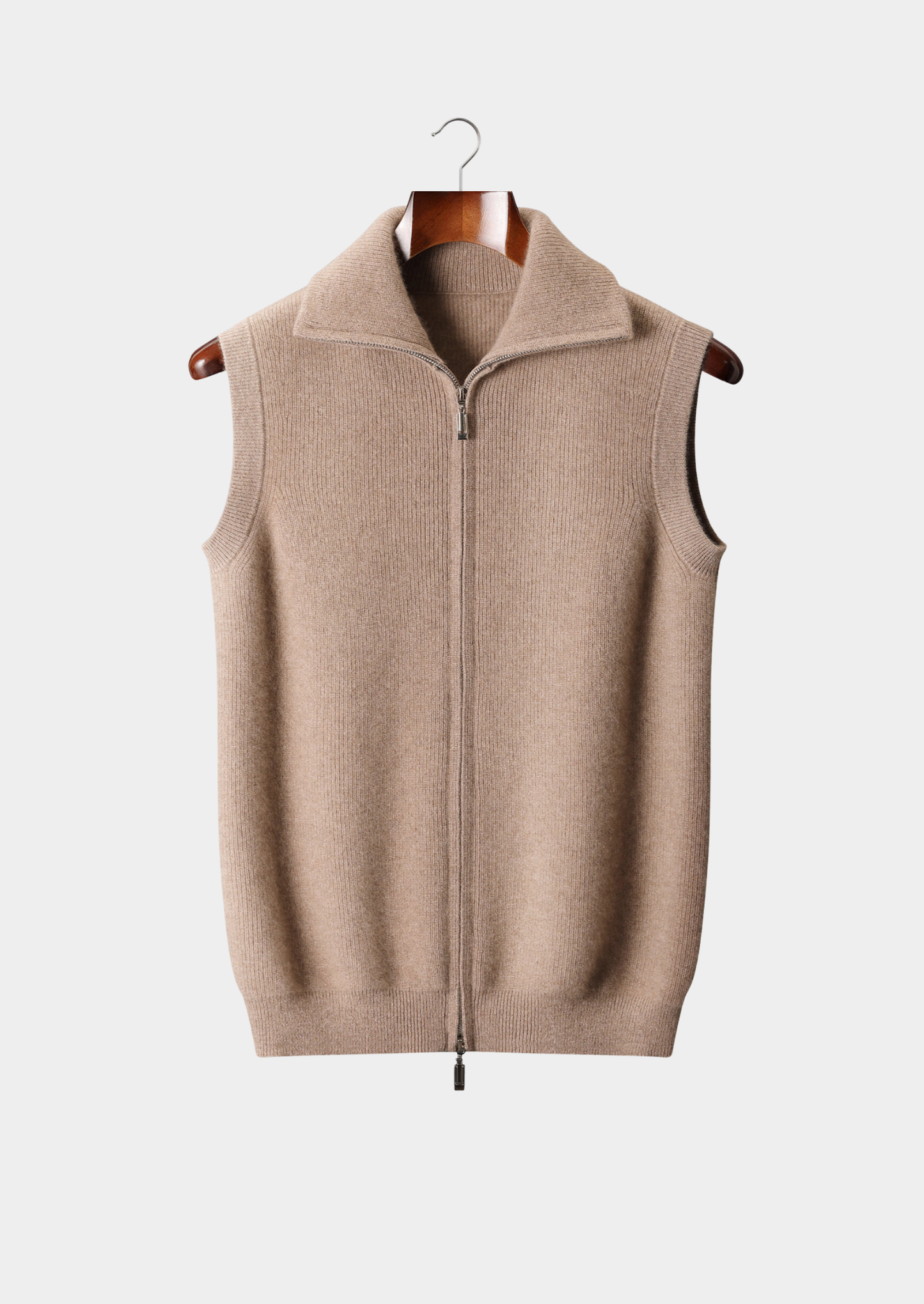 Pure Cashmere Beige Body Warmer Vest