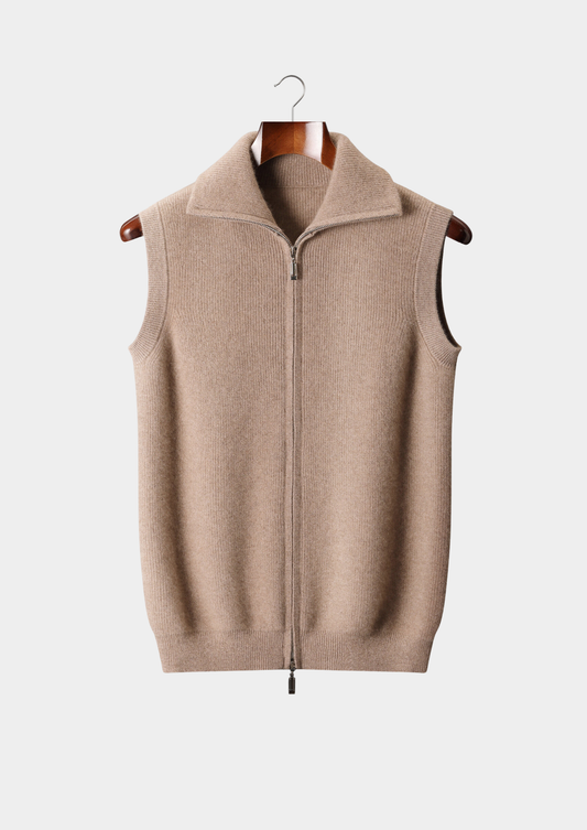 Pure Cashmere Beige Body Warmer Vest