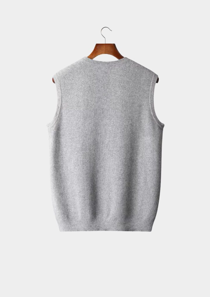 Pure Extra-Fine Merino Wool Crewneck Vest