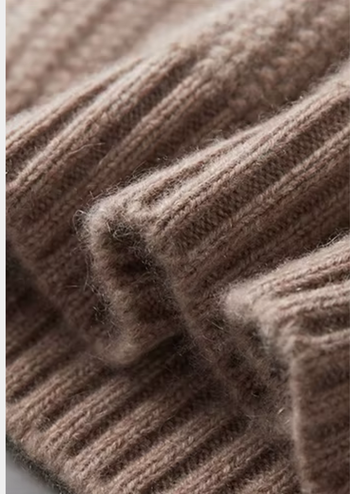 Pure Cashmere Beige Heavyweight Crewneck