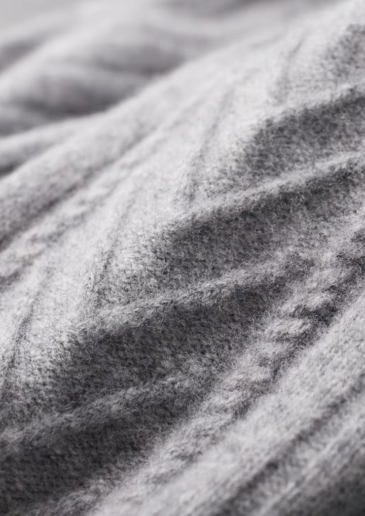 Pure Extra-Fine Merino Wool Patterned Zip Cardigan