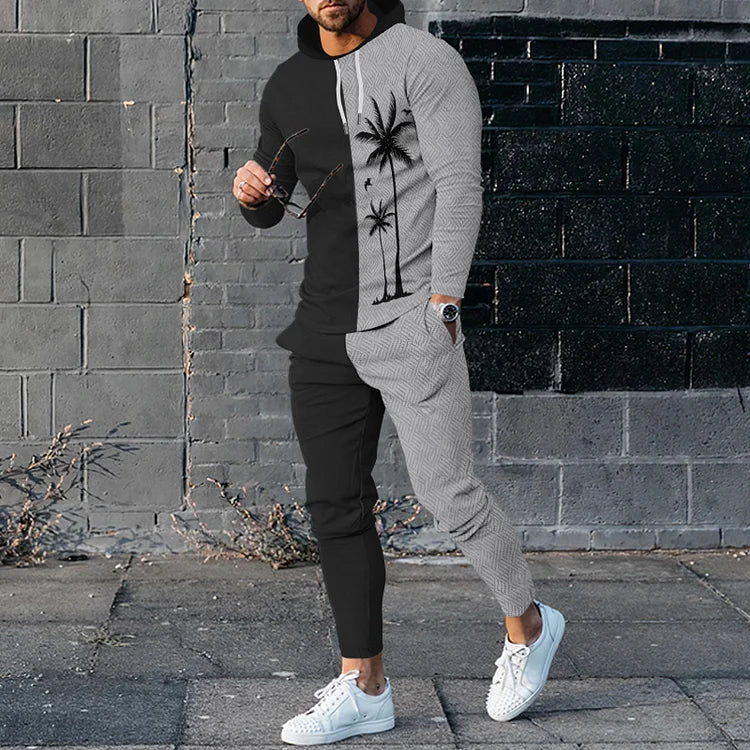 Coconut Tree Hoodie & Sweat Pants Co-Ord - DUVAL