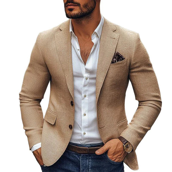 Fashion Notch Lapel Two Buttons Casual Blazer