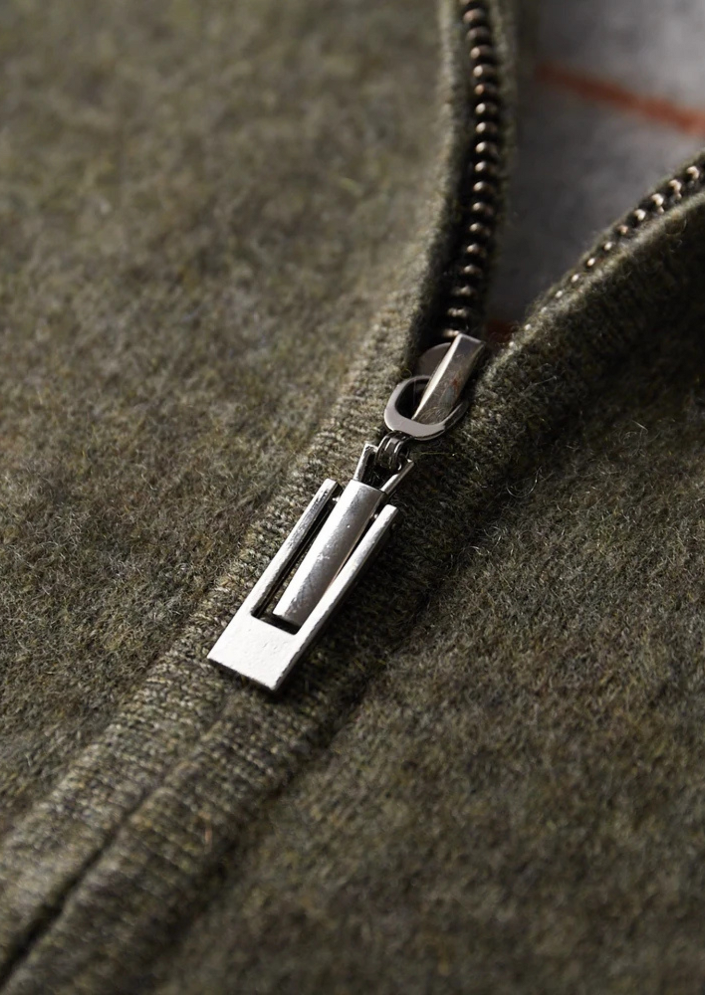 Premium Cashmere Two Tone Zip Cardigan