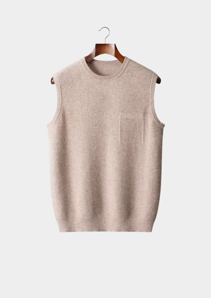 Pure Extra-Fine Merino Wool Crewneck Vest