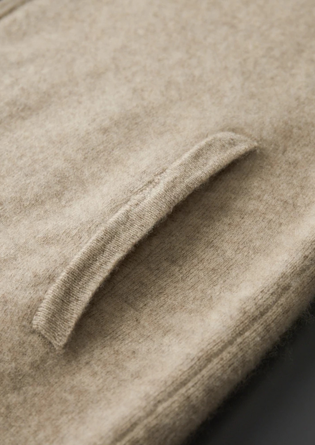 Premium Cashmere Zip Polo Cardigan