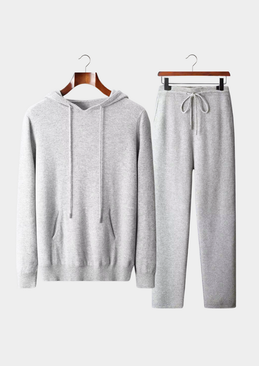 Pure Extra-Fine Merino Wool Light Gray Savro Set