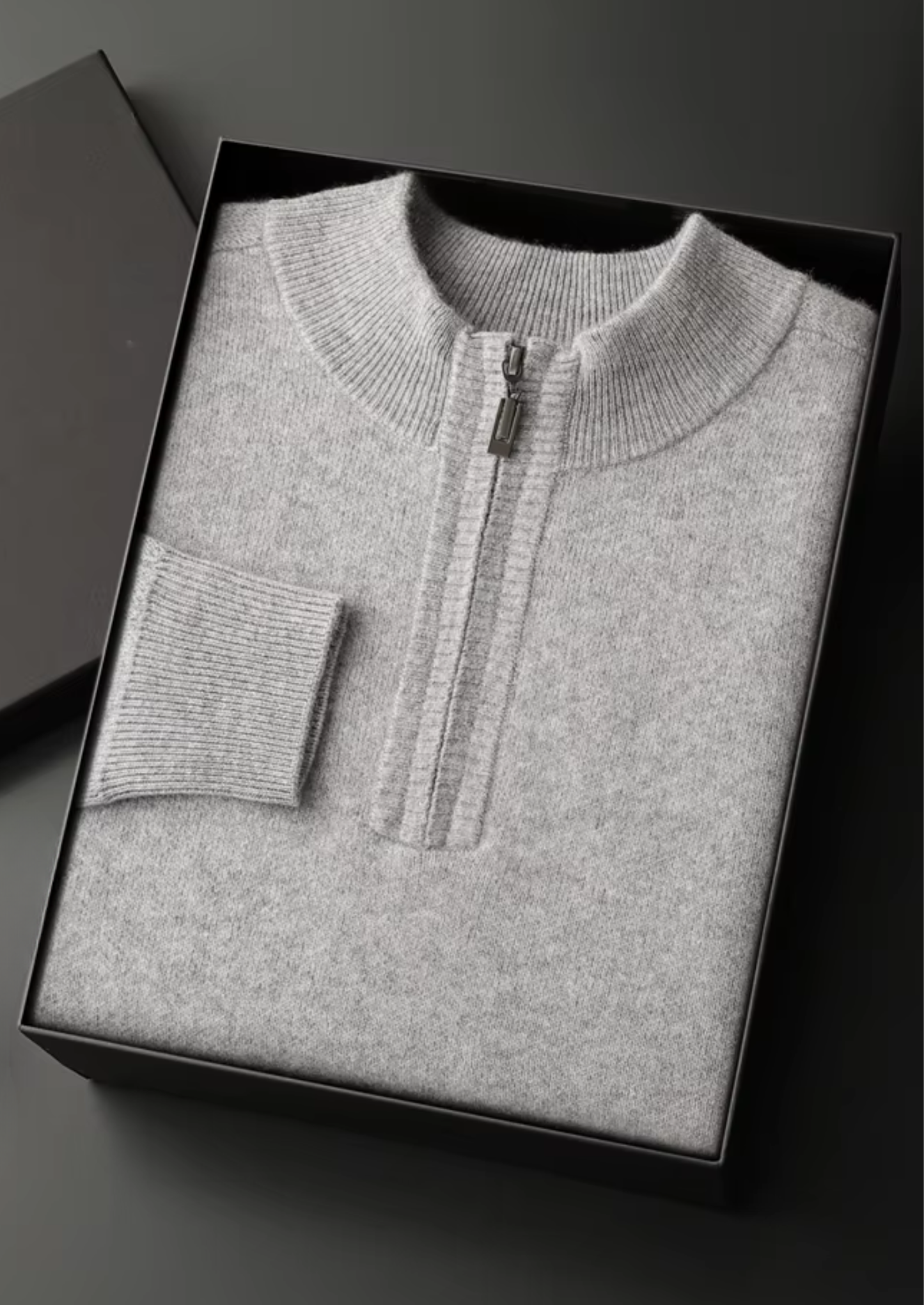 Premium Cashmere Essential Half-Zip Sweater