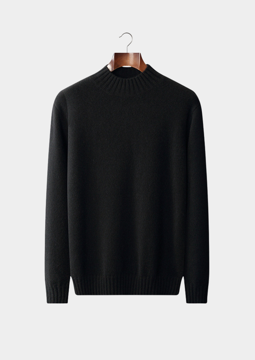 Pure Cashmere Light Gray Mockneck Sweater