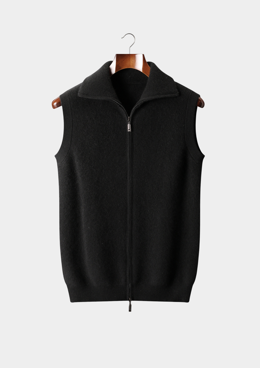 Pure Cashmere Black Body Warmer Vest