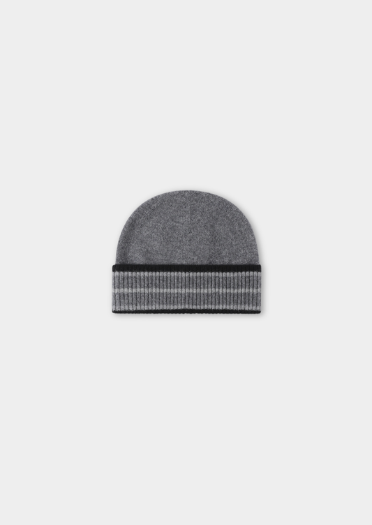 Dark Gray Merino Wool Wintertime Beanie
