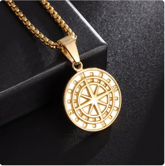 Golden Compass Luxury Necklace Pendant
