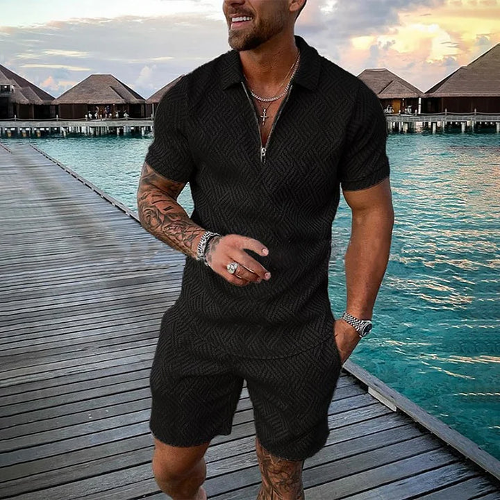 Casual Polo Shirt And Shorts Co-Ord - DUVAL