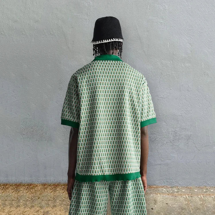 G-Patterned Vacation Shirt And Shorts Co-Ord - DUVAL