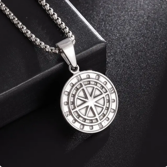 Infinity White Compass Luxury Necklace Pendant