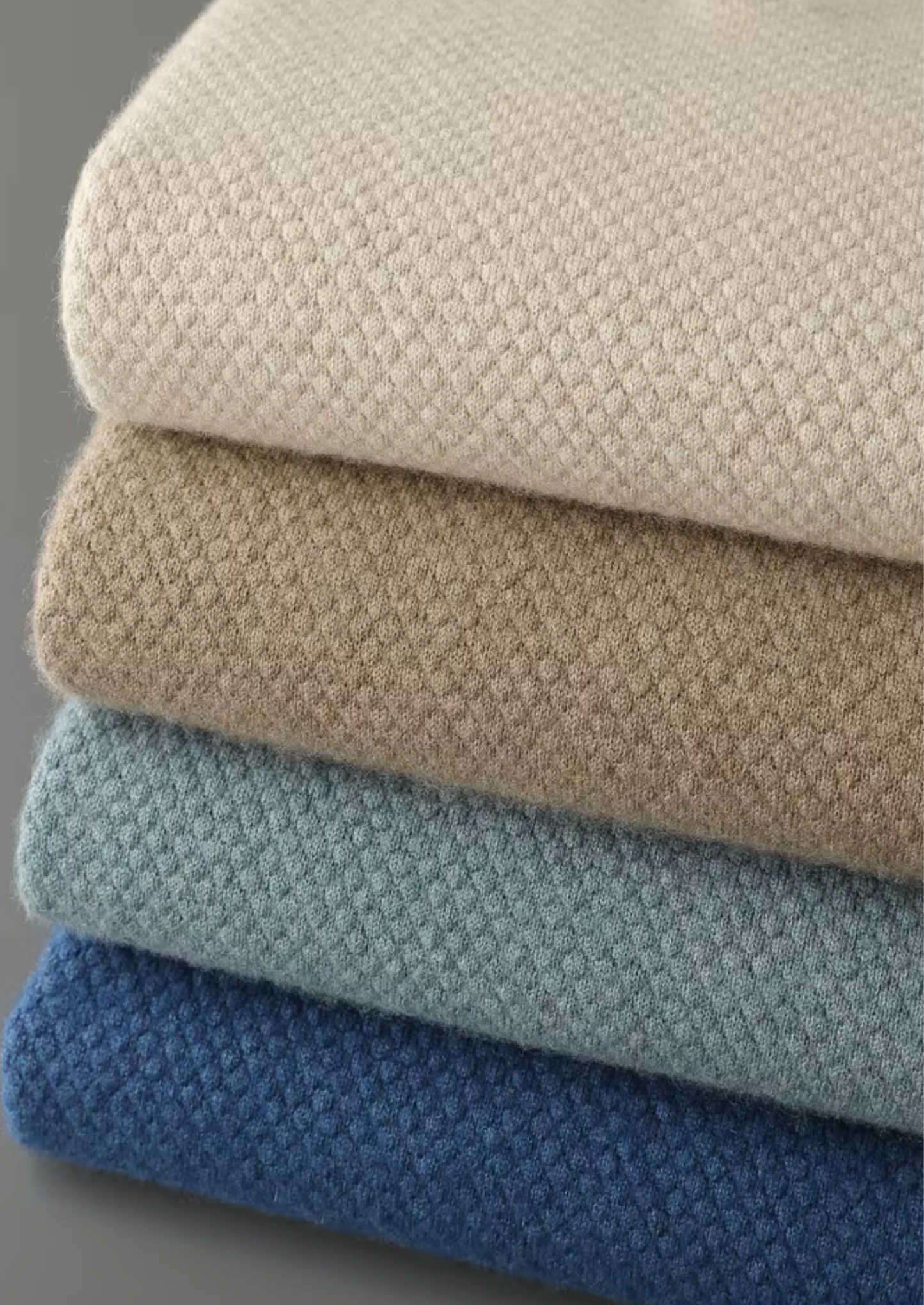 Premium Cashmere Textured Sweater Polo