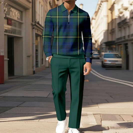 Modern Quarter Zip Two-Piece Set