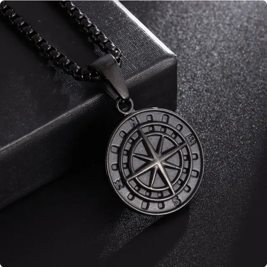 Midnight Compass Luxury Necklace Pendant