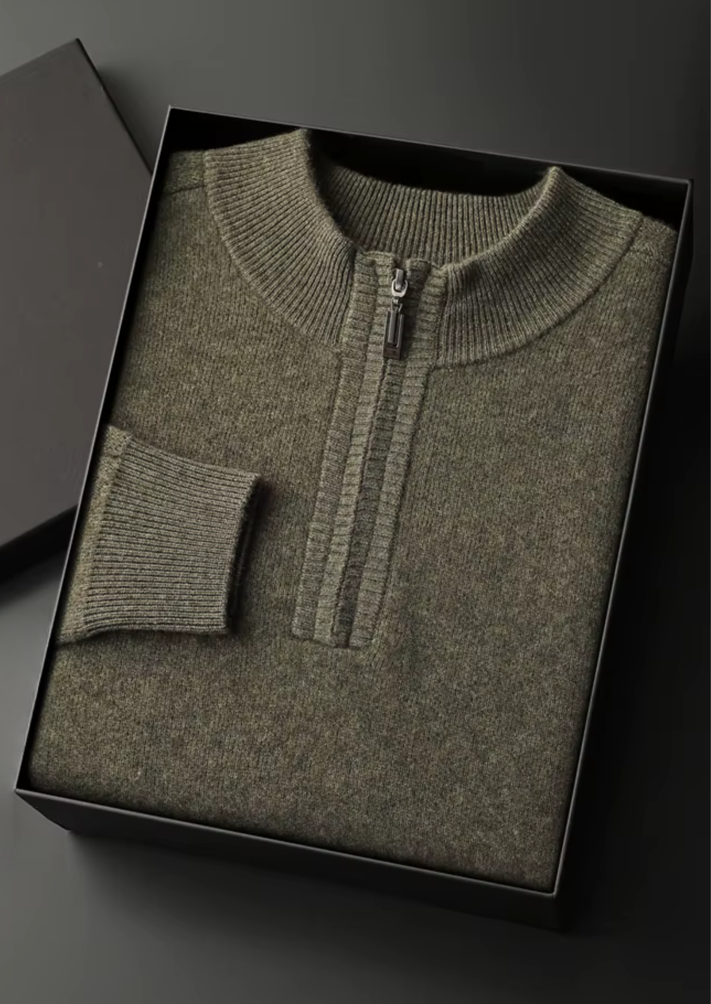 Premium Cashmere Essential Half-Zip Sweater