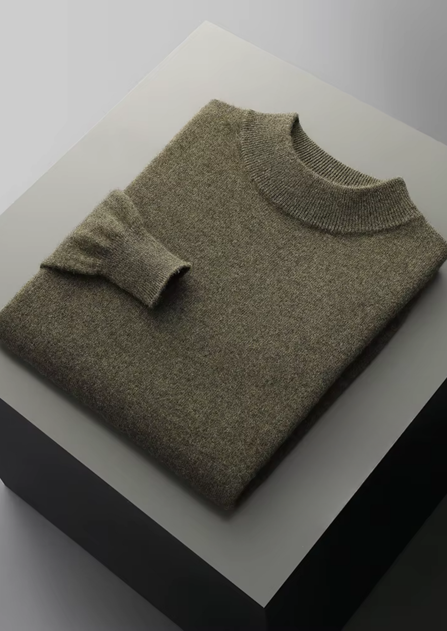 Pure Extra-Fine Merino Wool Classic Mockneck