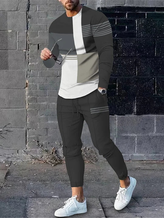 Long Sleeve Casual Two-piece Set - DUVAL