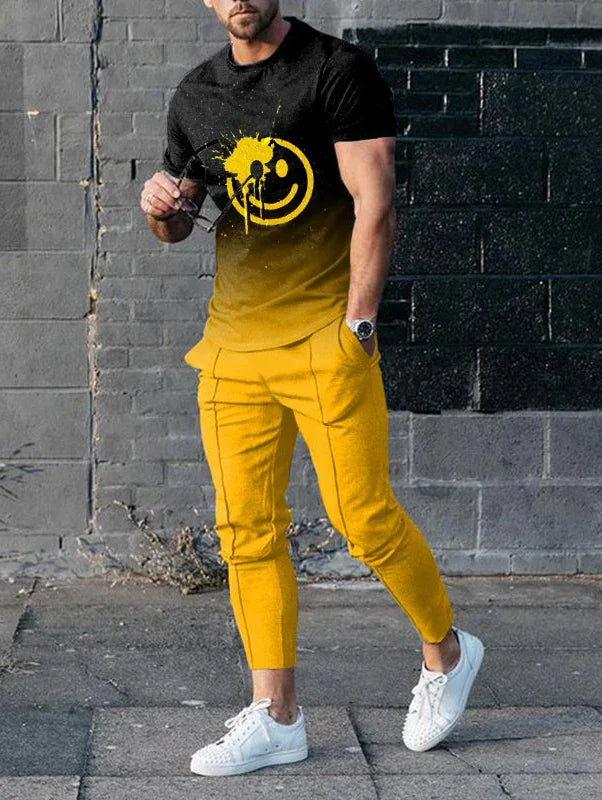 Short Sleeve Casual Two-piece Set - DUVAL
