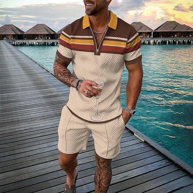 Check Polo Shirt And Shorts Co-Ord - DUVAL