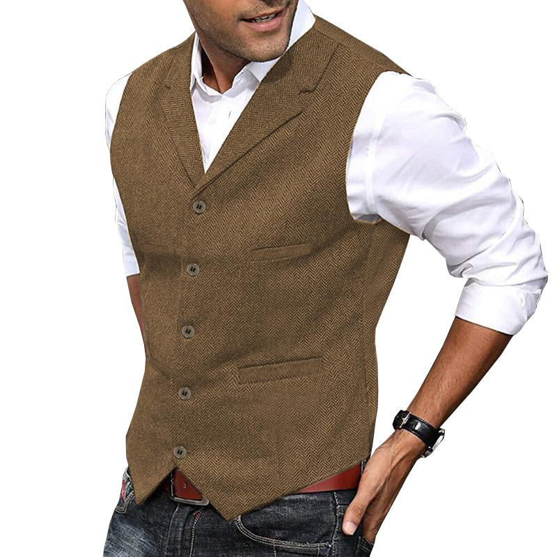 men's-vintage-herringbone-lapel-single-breasted-slim-vest